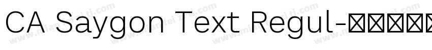 CA Saygon Text Regul字体转换